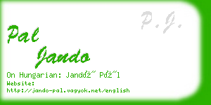 pal jando business card